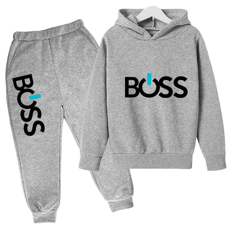 Boss Printed Hooded Track Suit For Kids