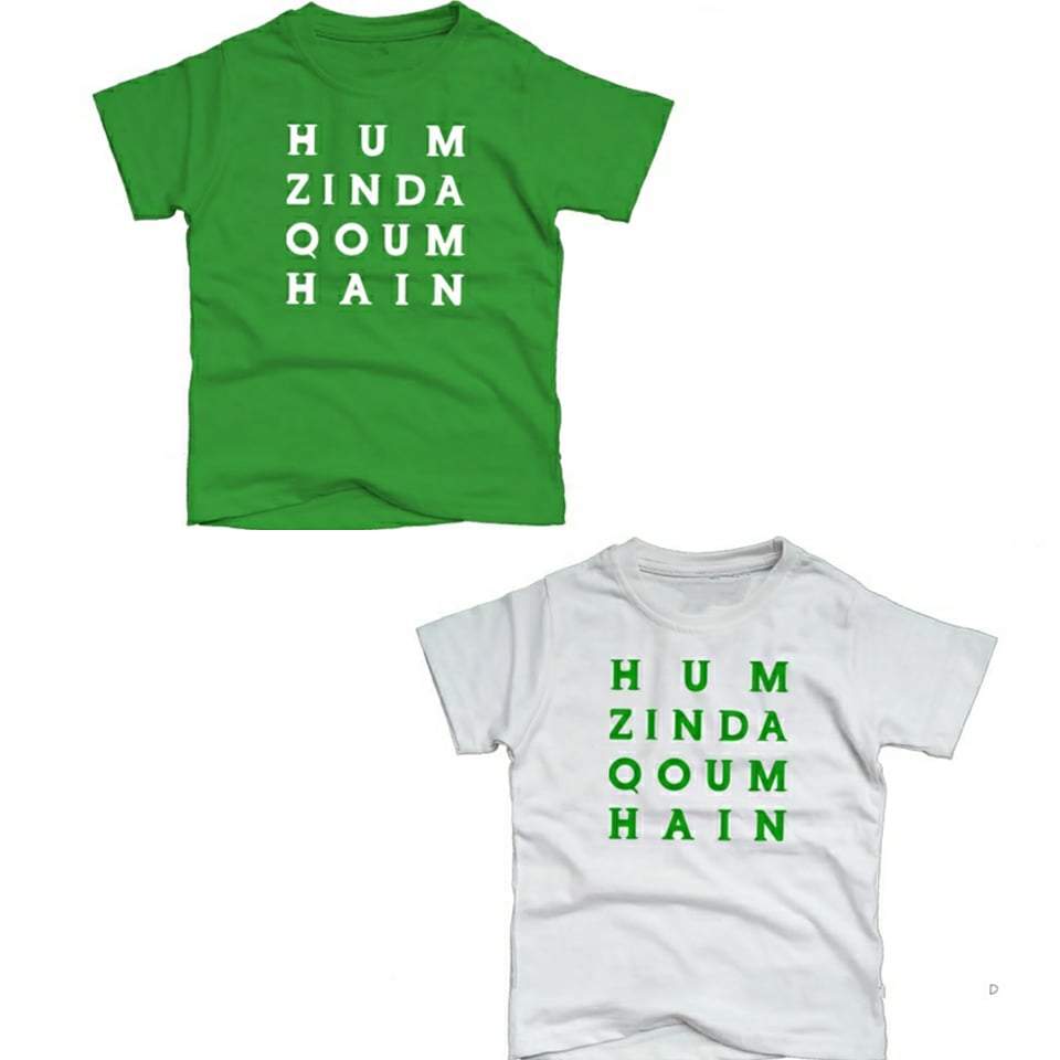Pack of 2 Azadi Half Sleeve Tshirts for Kids (Code: HZQH)