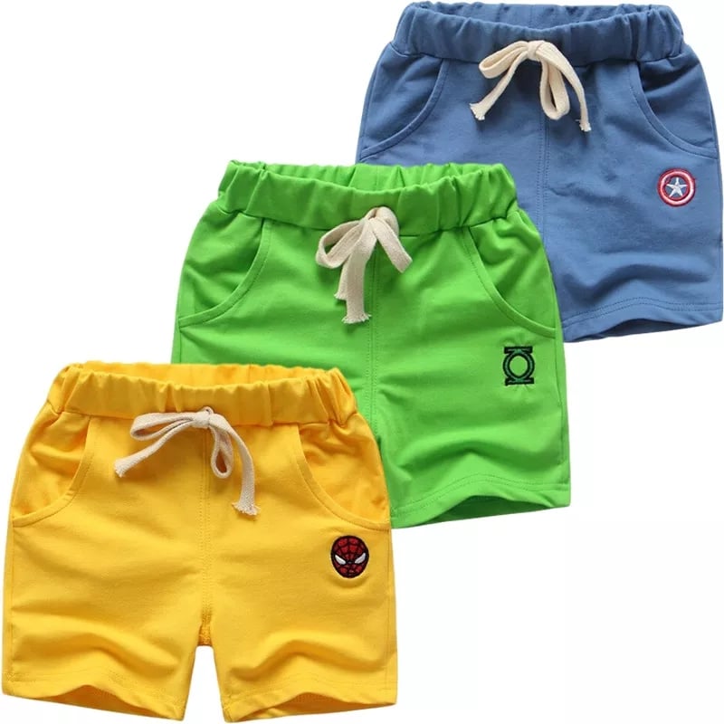 Buy 2 Get 1 Free Kids Super Hero Shorts with Pockets