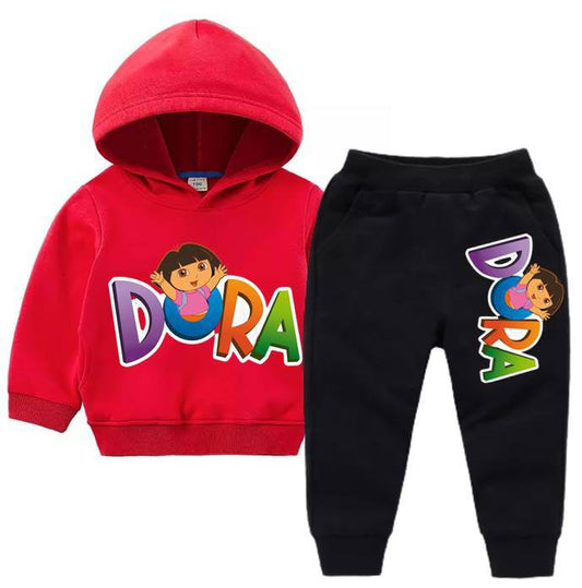 Dora Hooded Track Suit For Kids
