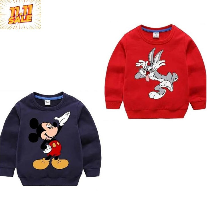 Pack of 2 Printed Sweat Shirts for Kids