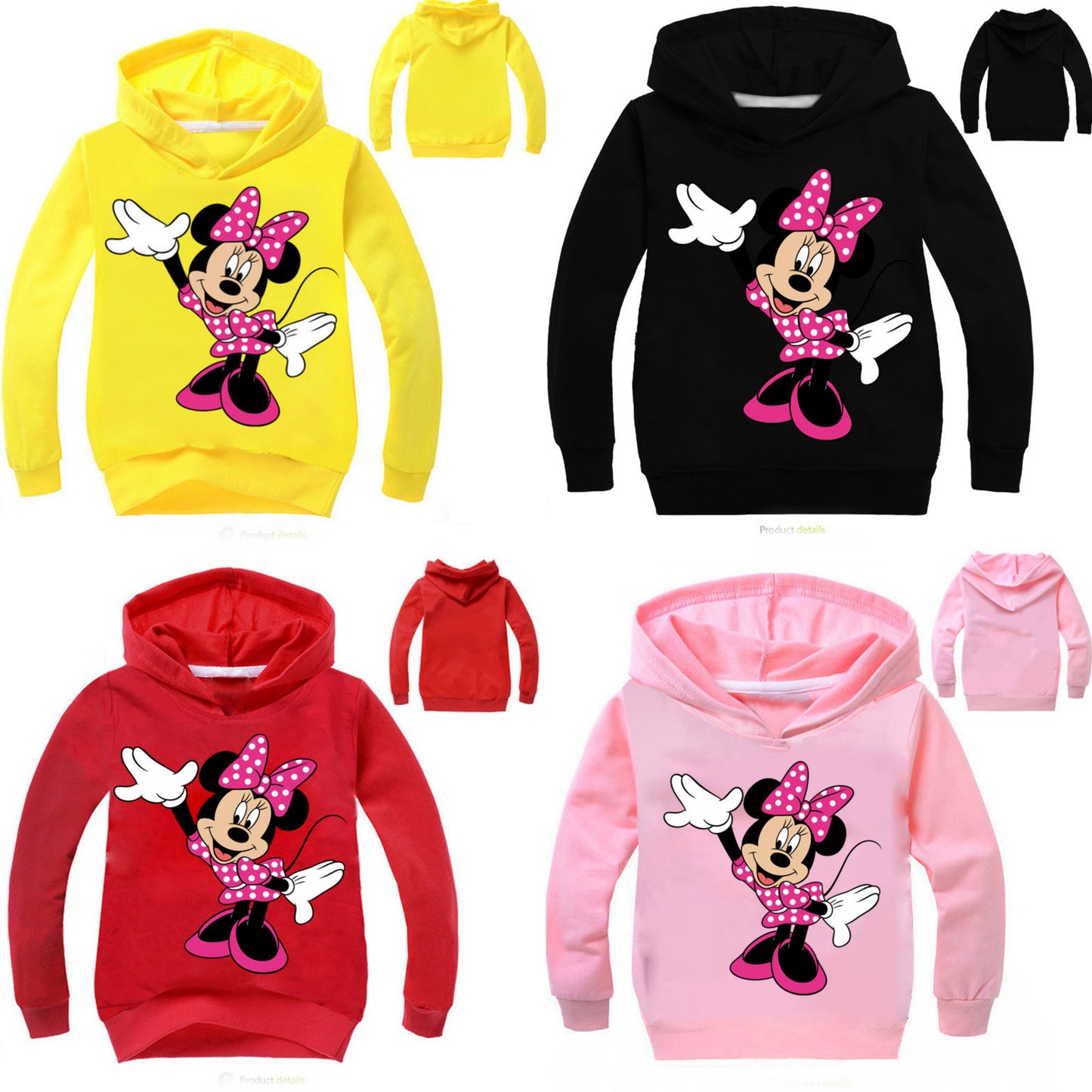 Pack of 2 Mickey Mouse Printed Kids Hoodies for Girls (Print 201)