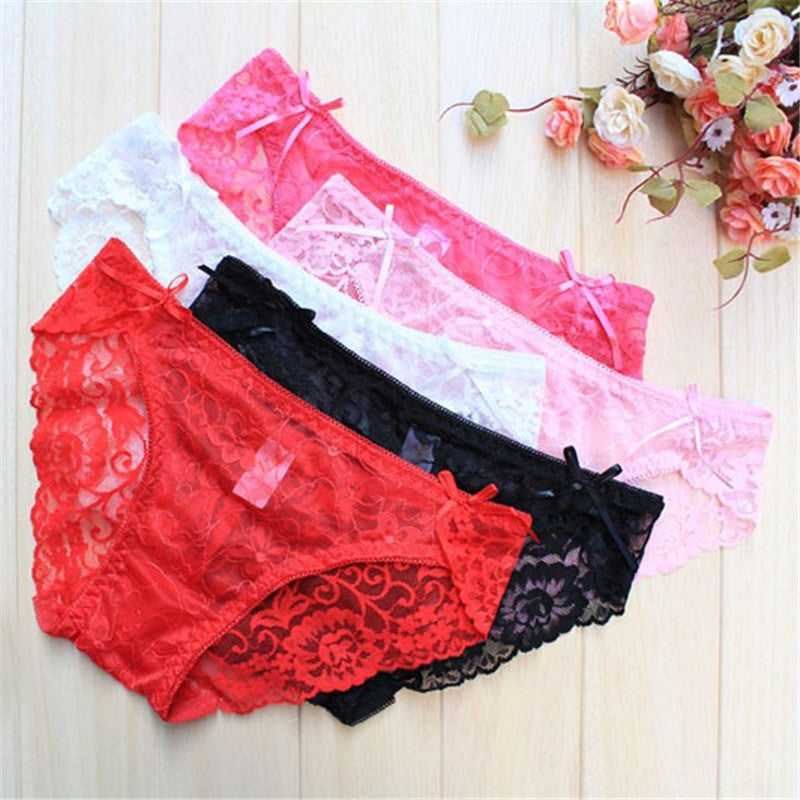 3 Pack Floral lace Panties Thongs,Women Sexy Lace Underwear