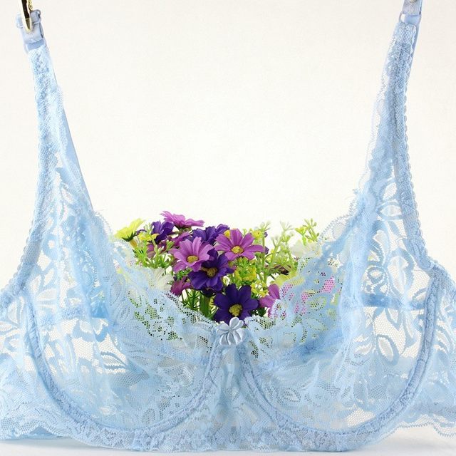 Full Net Floral Transparent Bra