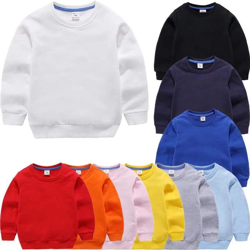 Pack of 3 Plain Sweat Shirts for Kids