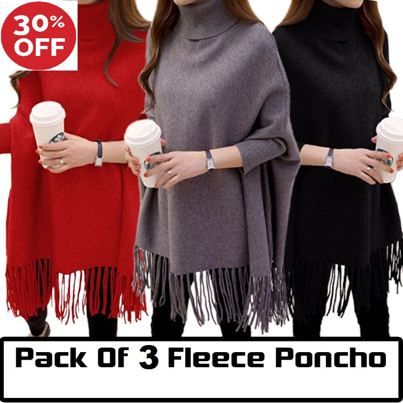 Pack of 3 Fleece Poncho (11-Eleven)