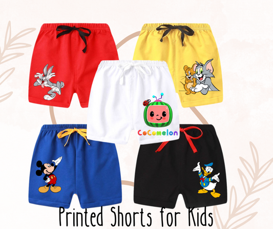 Pack of 5 Printed Shorts for Kids