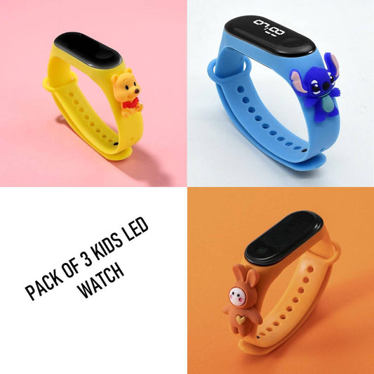 PACK OF 3 KID's LED WATCHES COMBO 2