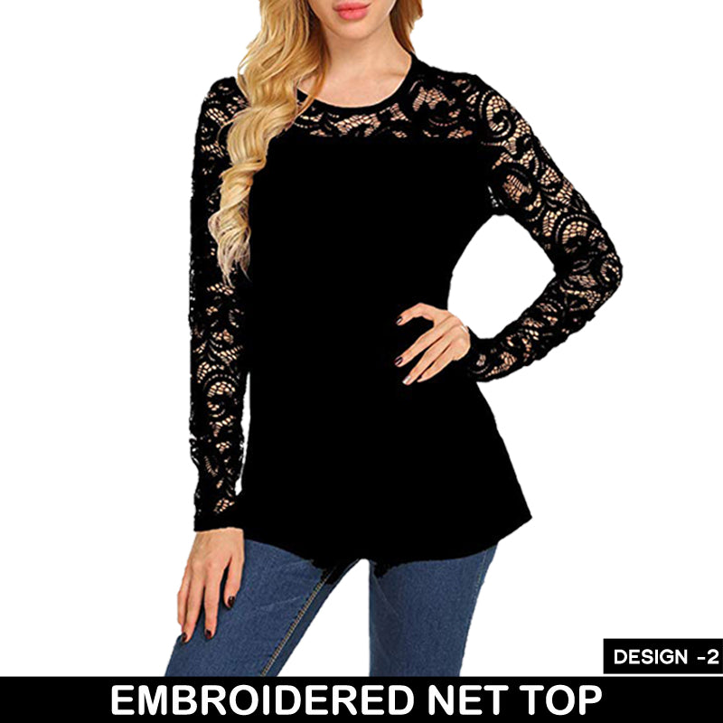 EMBROIDERED NET TOP DESIGN-2