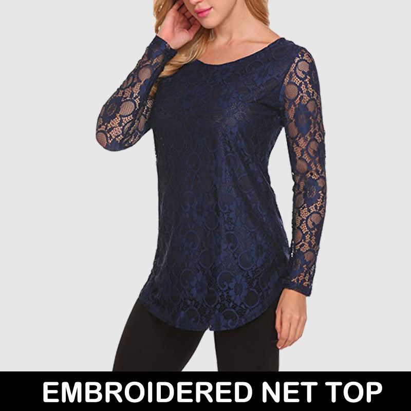 EMBROIDERED NET TOP DESIGN-1