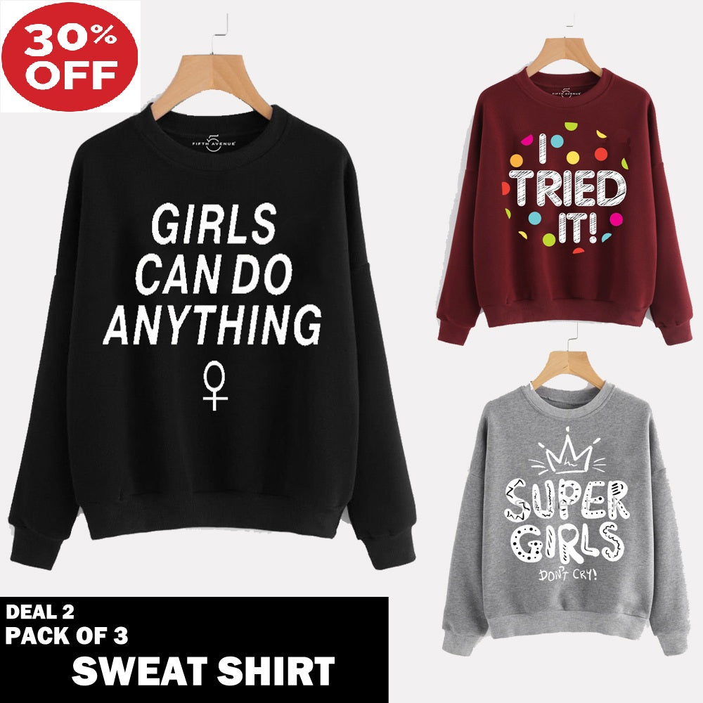 Pack of 3 Printed Sweat Shirts (11-Eleven)